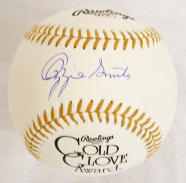 Ozzie Smith Signed Rawlings Gold Glove Logo MLB Baseball