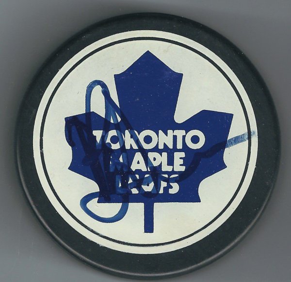 Pat Quinn Autographed Signed Toronto Maple Leafs Hockey Puck - Autographs