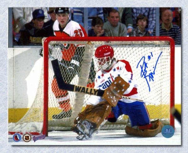 Pat Riggin Washington Capitals Autographed Signed Goalie 8x10 Photo