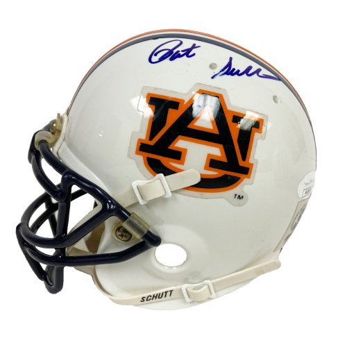 Pat Sullivan Autographed Signed Auburn Tigers Schutt Mini Helmet Blue Ink - JSA 
