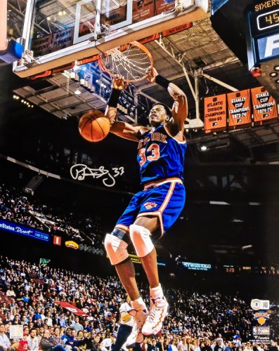 Patrick Ewing Autographed Signed 16X20 Photo New York Knicks Dunk Beckett Beckett Witness #214822 