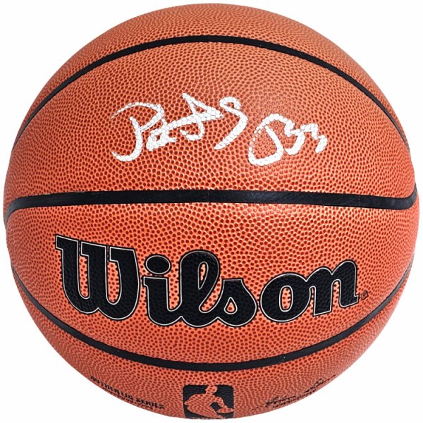 Patrick Ewing Autographed Signed Authentic Indoor/Outdoor Basketball New York Knicks Beckett Beckett Witness #214817 
