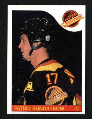 Patrik Sundstrom Autographed 1985-86 Topps Card #115 Vancouver Canucks #154151
