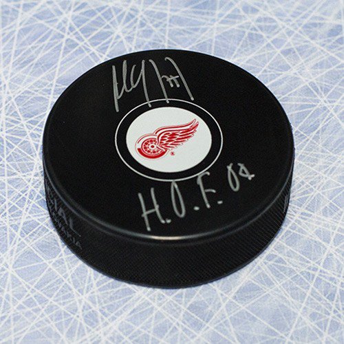 Paul Coffey Autographed Signed Detroit Red Wings Hockey Puck with HOF Note