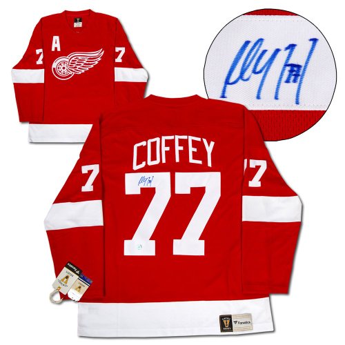 Paul Coffey Autographed Signed Detroit Red Wings Throwback Breakaway Jersey