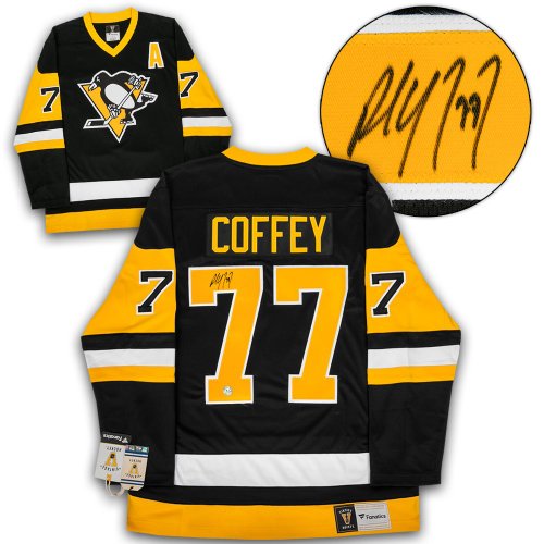 Paul Coffey Autographed Signed Pittsburgh Penguins Throwback Breakaway Jersey
