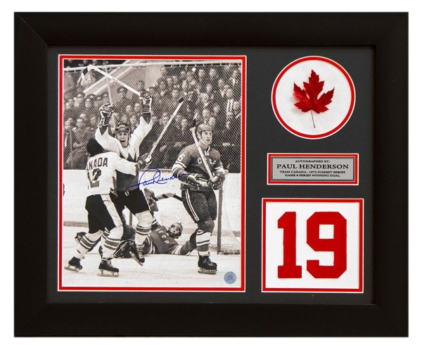Paul Henderson Autographed Signed Team Canada Game Day Number 20x24 Frame