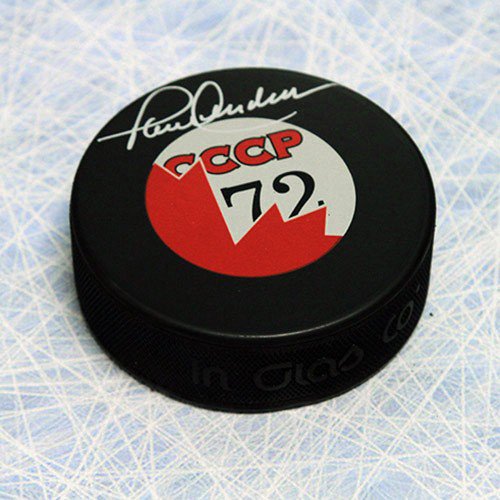 Paul Henderson Team Canada Autographed Signed 1972 Canada/CCCP Split Puck
