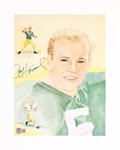 Paul Hornung Autographed Signed 12X15 Lithograph Photo Green Bay Packers Beckett Beckett Qr #216631