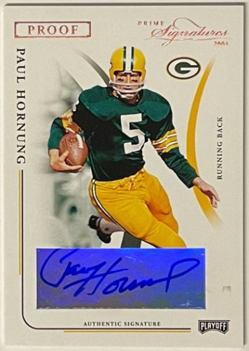 Paul Hornung Autographed Signed 2004 Playoff Prime Signatures Proof Card #39- 09/50 (Green Bay Packers/HOF/Heisman) 