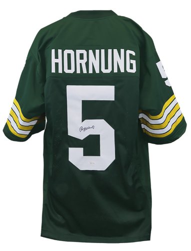 Paul Hornung Autographed Signed Green Throwback Custom Football Jersey - (JSA) 