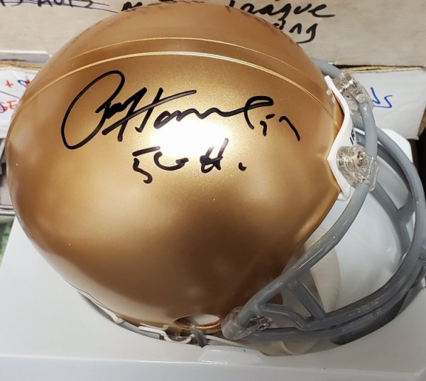 Paul Hornung Autographed Signed University Of Notre Dame Mini Helmet- With COA - Autographs 