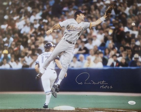 Paul Molitor Hall Of Fame 2004 Signed 1982 Milwaukee Brewers
