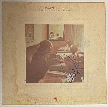 Paul Williams Autographed Signed 1971 Just An Old Fashioned Love Song LP Album Cover Only (A&M Records) 