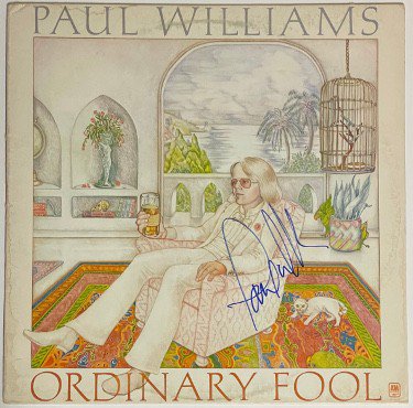 Paul Williams Autographed Signed 1975 Ordinary Fools LP Album Cover Only- Beckett Review (A&M Records) 