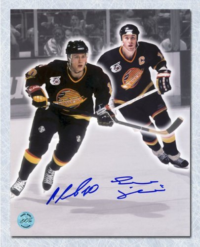 Pavel Bure & Trevor Linden Dual Autographed Signed Vancouver Canucks 8x10 Photo