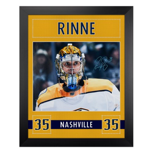 Pekka Rinne Autographed Signed Nashville Predators Uniform Graphic 26x32 Frame