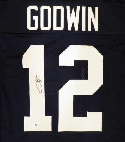 Penn State Nittany Lions Chris Godwin Autographed Blue Jersey Beckett Beckett