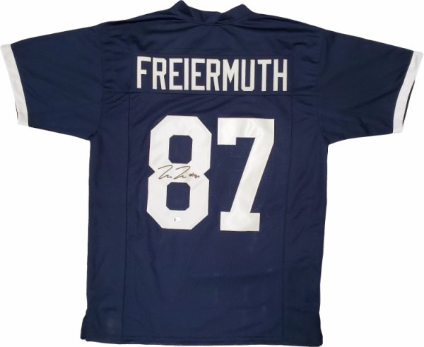 Penn State Nittany Lions Pat Freiermuth Autographed Signed Blue Jersey Beckett Beckett 