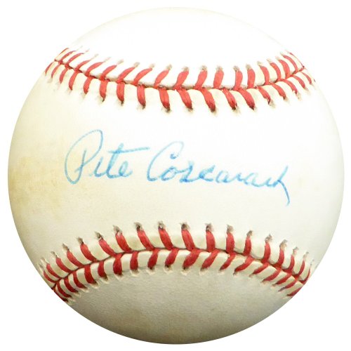 Pete Coscarart Autographed Official Nl Baseball Brooklyn Dodgers, Pittsburgh Pirates Beckett Beckett