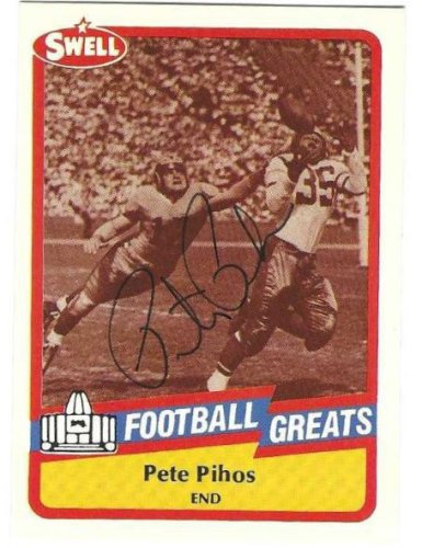 Pete Pihos Autographed Signed Philadelphia Eagles 1989 Swell Football Card - Autographs