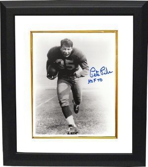 Pete Pihos signed Philadelphia Eagles 8x10 Photo Custom Framing w/ HOF 70