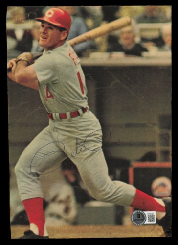 Pete Rose Autographed Signed 6.5X9 Magazine Page Photo Cincinnati Reds Vintage Signature Beckett Beckett Qr #Bm37499 