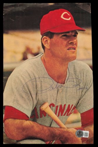 Pete Rose Autographed Signed 7X10.5 Magazine Page Photo Cincinnati Reds Vintage Signature Beckett Beckett Qr #Bm37533 