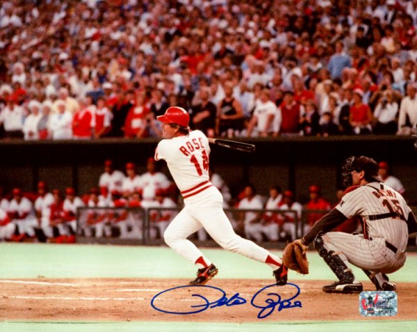 Pete Rose Autographed Signed 8X10 Photo Cincinnati Reds Hit King Pr Holo #229037 
