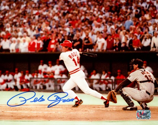 Pete Rose Autographed Signed 8X10 Photo Cincinnati Reds Hit King Pr Holo #229041 