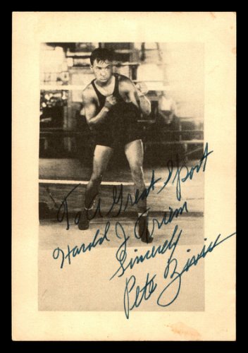 Pete Zivic Autographed 3.5X5.5 Photo Boxing Champ "To Harold" #179771