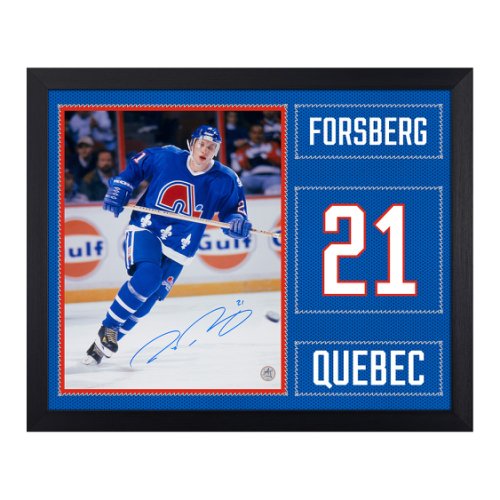 Peter Forsberg Signed Quebec Nordiques Fanatics Jersey Avalanche + Beckett  COA