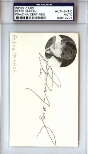 Peter Marsh Autographed 3X5 Index Card Winnipeg Jets PSA/DNA