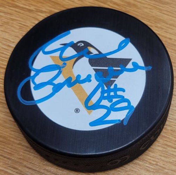 Phil Bourque Autographed Signed Pittsburgh Penguins Hockey Puck - Autographs