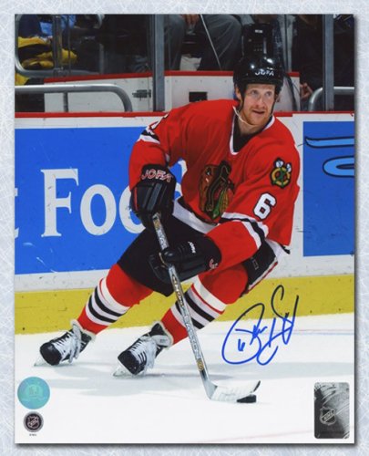 Phil Housley Autographed Signed Chicago Blackhawks Puck Rush 8x10 Photo