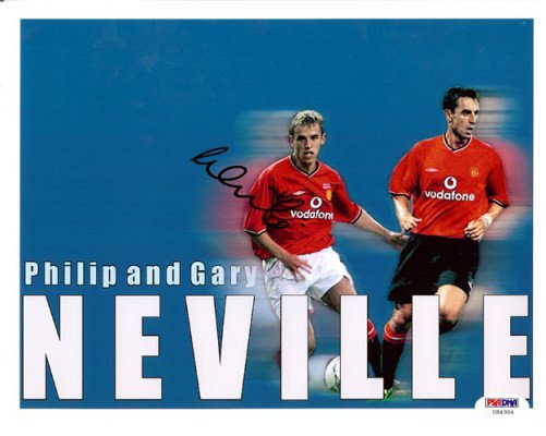Phil Neville Autographed 8X10 Photo England PSA/DNA