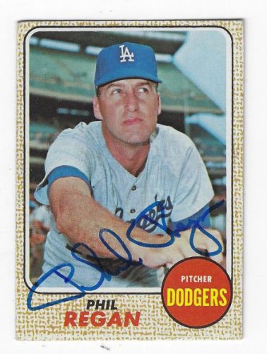 Phil Regan Autographed Signed Los Angeles Dodgers 1968 Topps Card - Autographs