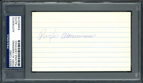 Porfi Altamirano Autographed Signed 3X5 Index Card Philadelphia Phillies PSA/DNA 