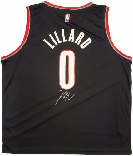 Portland Trail Blazers Damian Lillard Autographed Signed Black Fanatics Jersey Size Xxl Beckett Beckett 
