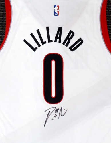 Portland Trail Blazers Damian Lillard Autographed Signed White Fanatics Jersey Size Xl Beckett Beckett