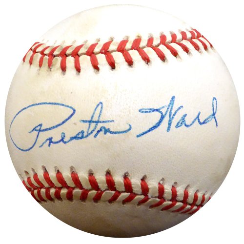 Preston Ward Autographed Official Nl Baseball Brooklyn Dodgers Beckett Beckett