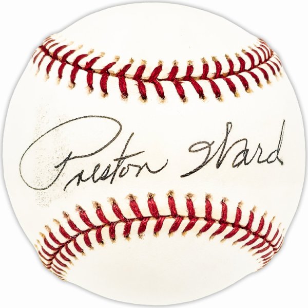 Preston Ward Autographed Signed Official Nl Baseball Los Angeles Dodgers, Chicago Cubs Beckett Beckett Qr #Bm25081 