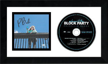 Priscilla Block Autographed Signed 2022 Welcome To The Block Party 4x4 Photo Art Card Insert Album Booklet/CD 6.5x12 Custom Framing COA 