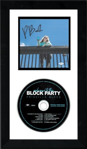 Priscilla Block Autographed Signed 2022 Welcome To The Block Party 4x4 Photo Art Card Insert Album Booklet/CD 6.5x12 Custom Framing COA 