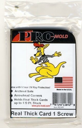 PRO-MOLD Real Thick, 120 pt, PC18II 1 Screw Screwdown Card Holder/ 20 Pack 