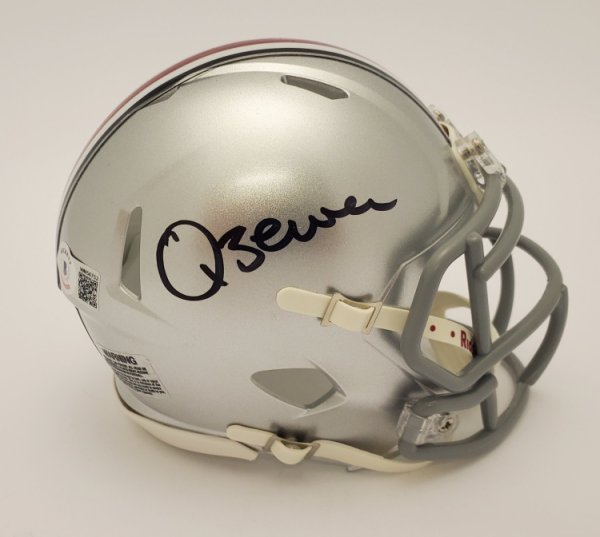 Quinn Ewers Ohio State Buckeyes Autographed Signed Speed Mini Helmet - Beckett Authentic 