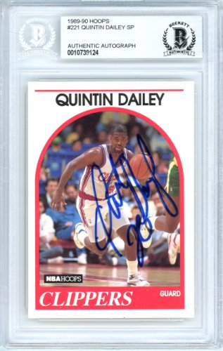 Quintin Dailey Autographed Signed 1989-90 Hoops Card #221 Los Angeles Clippers Beckett Beckett 