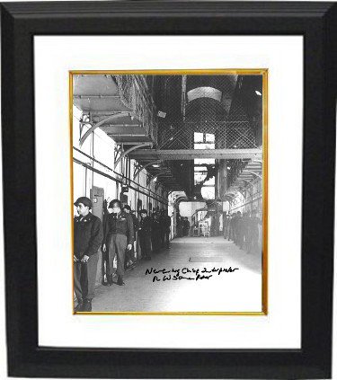 R.W. (Richard Wolfgang) Sonnenfeldt Autographed Signed 1945 WWll Nuremberg Trials B&W 8x10 photo Custom Framing PSA Military Tribunals 