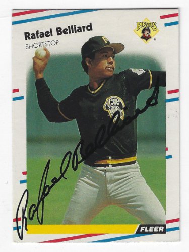 Rafael Belliard Autographed Signed Pittsburgh Pirates 1988 Fleer Baseball Card - Autographs