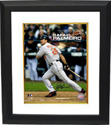 Rafael Palmeiro Autographed Signed Baltimore Orioles 8x10 Photo Custom Framing (3000th Career Hit) 